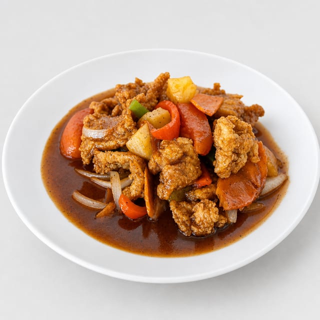 SWEET AND SOUR CHICKEN.