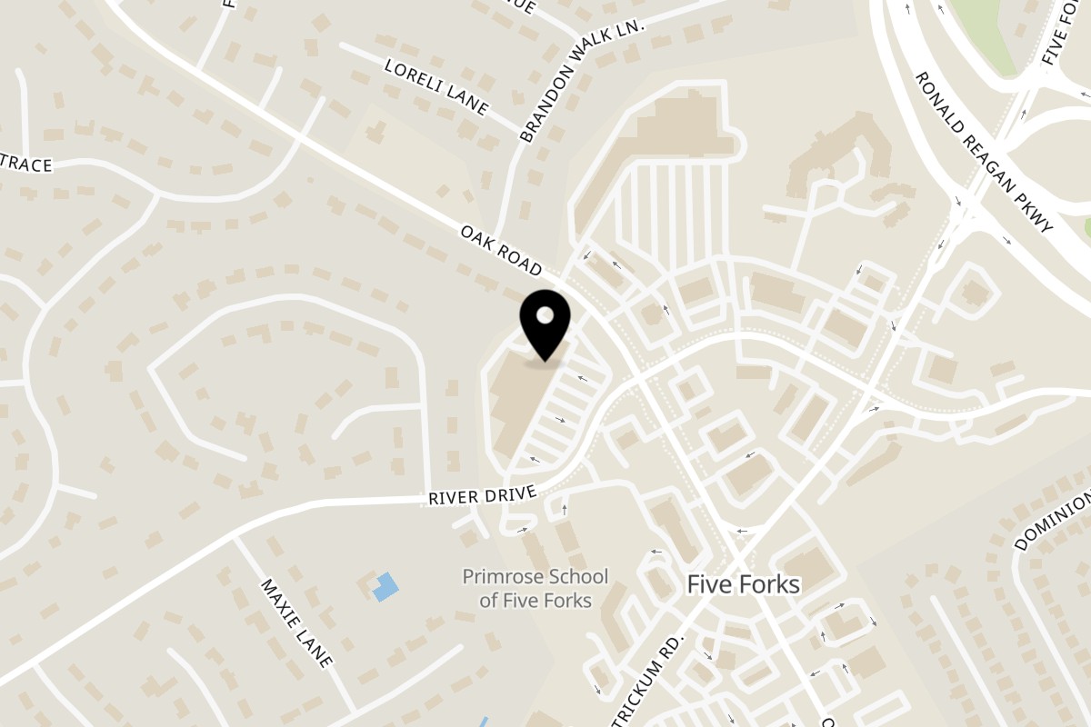 Map showing the location of Danthai Restaurant on 851 Oak Rd SW #89 in Lawrenceville